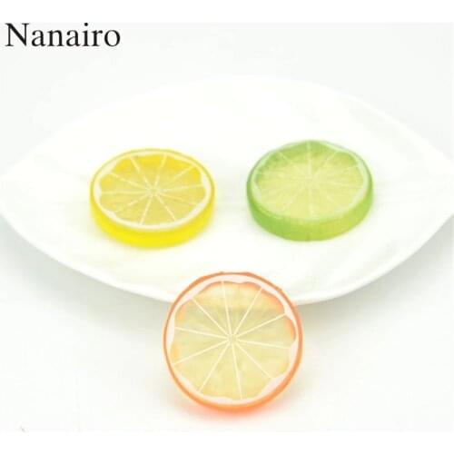 3Pcs Mini Simulation Lemon Slices Super Small Apples Foam Plastic Fake Artificial Fruit Model Party Kitchen Wedding Decoration