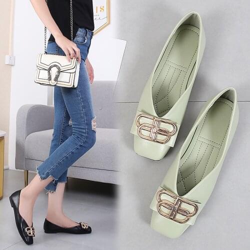 New Designer Autumn Womens Ballet Shoes Loafers Spring Shoe Woman Flats Breathable Slip-ons Female Shoes Big Size 41