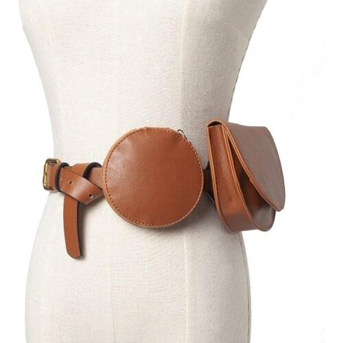 Solid Color Women Waist Packs Bag 2021 New Fashion Belt Pouch Bags for Women Round Semicircle Female Purse Ceinture Femme Luxe