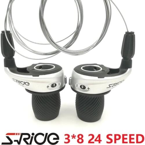 S-RIDE SRD35 Bicycle Derailleur RevoShift 3*8 Speed 24 Speed MTB Mountain Bike Folding Bike Shifter Compatible RS35/RS41