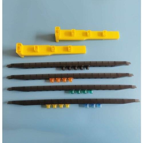 T84E Plastic Beekeeping Queen Rearing Cell Cup Holder 15 Holes Frame Base Bar with Mounted 50Pcs Cups Sides Apiculture Tools