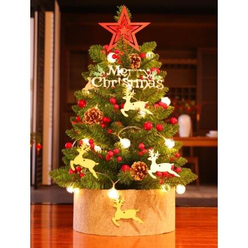 Christmas Decorations Mini Net Red Christmas Tree Package Table Christmas Ornaments Scene Layout Christmas Gifts Fake Tree