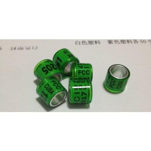 Cheapest 300pc 8mm free shipping custom Aluminium with Plastic Pigeon Ring