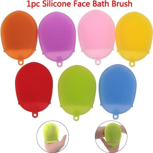 Silicone Face Bath Brush Body Scrubber Glove Anti Cellulite Shower Exfoliating Brush Scrub Skin SPA Massage Scrubber Sponge