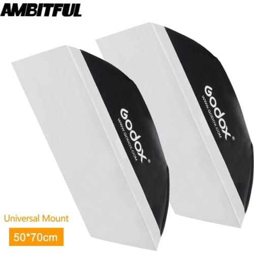 2pcs Godox 20"x27" / 50x70cm Photo Studio Softbox Soft Box with Universal Mount for E250 E300 K-150A K-180A Studio Flash Strobe