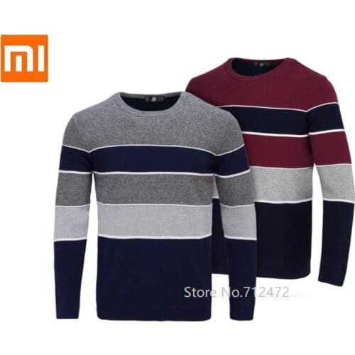 Xiaomi Men super soft velvet knit round neck sweater Autumn Winter knitting Long Sleeve Comfortable Casual Knit Pullovers