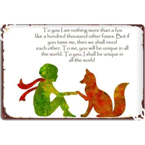 The Little Prince Inspirational Quote Vitage Metal Signs Club Party Vintage Bar Cave Tin sign Posters