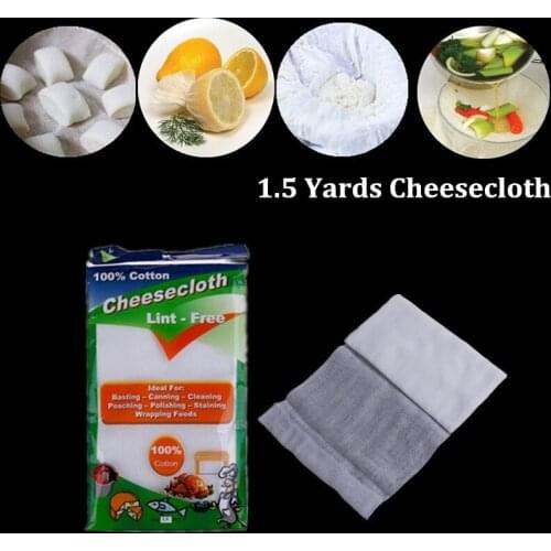 1.5 Yards Gauze Cheesecloth Absorbent Fabric Cotton Cheese Cloth Baking Tool