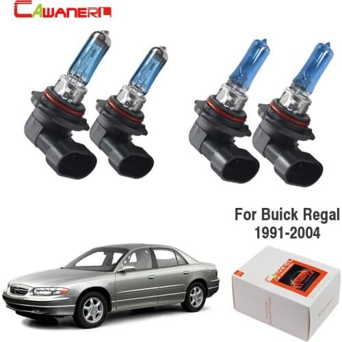 Cawanerl For Buick Regal 1991-2004 100W 9005 HB3 9006 HB4 Halogen Bulb 4300K 12V Car Light Headlight High Low Beam 2 Pair