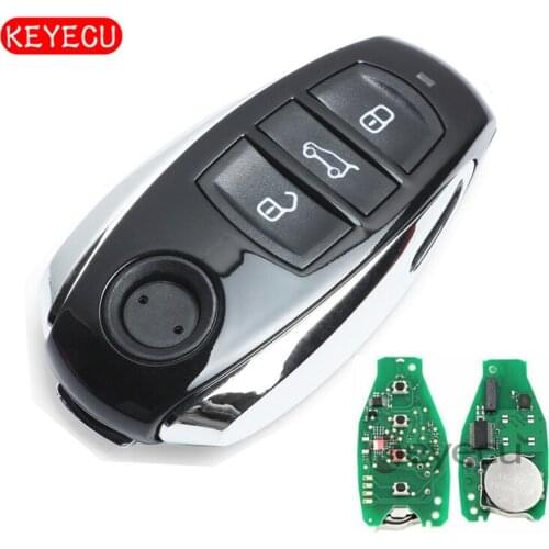 Keyecu Smart Remote Key 3 Button 315MHz PCF7953 Chip for Volkswagen Touareg 2011-2014 With Small key