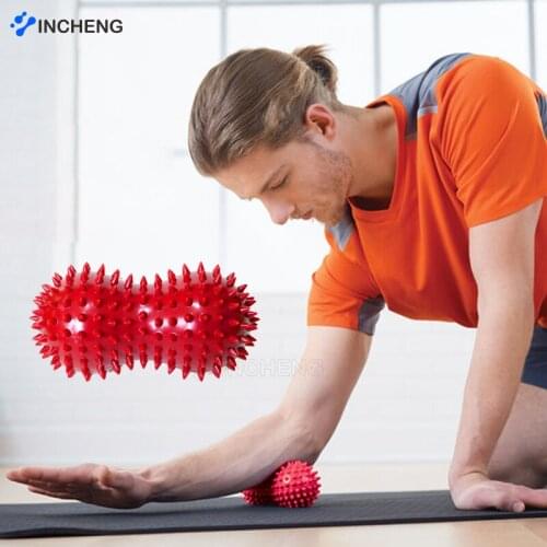 Peanut Shape Massage Yoga Sport Fitness Ball Durable PVC Stress Relief Body Hand Foot Spiky Massager Trigger Point Foot Pain