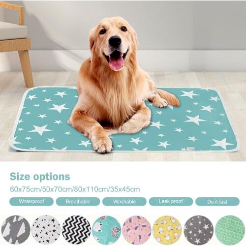 Pet Reusable Diapers Mat for Dog Urine Water Absorbency Diaper Sleeping Bed for Pet Dog Absorbent Mat Puppy Training Pad Diapers