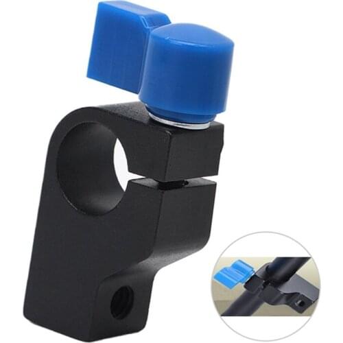 OOTDTY 15mm Rod Clamp Holder "1/4" Thread DSLR Camera Rig Rail Support System Arm