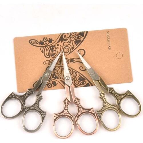 3 colour Sewing classic Embroidery scissor DIY European Retro handicraft for Scrapbook instrument c2621