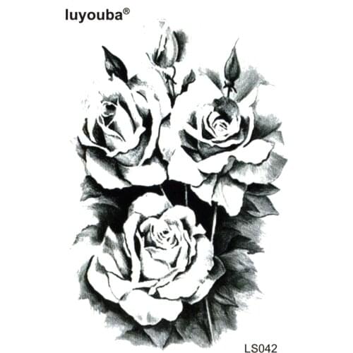 30pcs Beauty peony tree Waterproof Temporary Tattoos Men Flower Tattoo kids Harajuku henna sleeve tatoo tatuagem