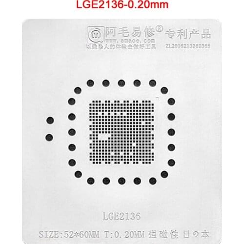 LGE2136 BGA Stencil For LCD TV IC Reballing Chip Pin Solder Tin Plant Net Square Hole Heating Template Reworking