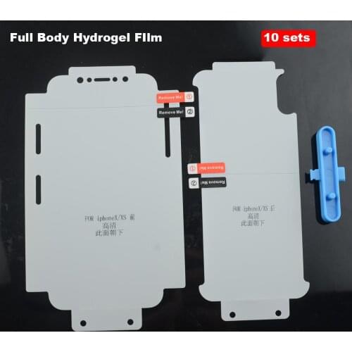 10 sets Full Body Nano Screen Protector For iPhone 12 pro max mini 11 pro max X Xs max Xr 8 plus 7 plus Front Back Hydrogel Film