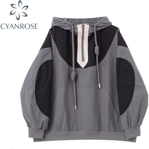 Womens Hooded Jackets 2020 Autumn Fashion Oversize Streetwear Causal Windbreaker Pullover Female Cargo Hoodie Outwear Tops