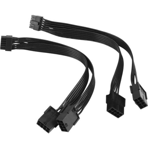 2-Pack Dual Pcie 8 Pin Female To Mini 12 Pin Male GPU Power Adapter Cable For Geforce RTX 30 Series GPU 7.8-Inch(20Cm)