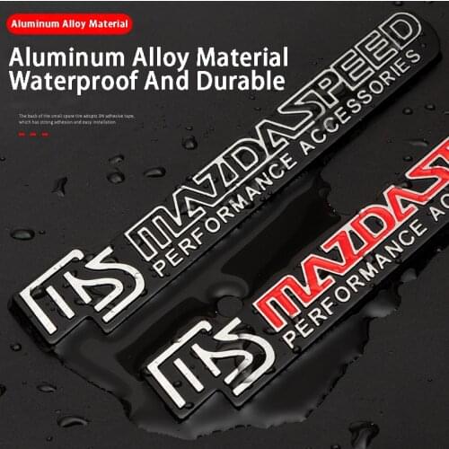 3D Metal Styling Car Badge MS Speed Decal Emblem Car Stickers For Mazda MS Cx-4 Cx-5 Cx-8 Atenza Mx-5 Rf Mazda3 Auto Accessories