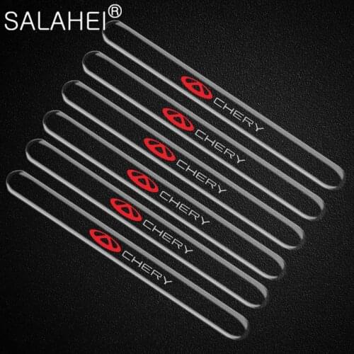6pcs Car Door Edge Transparent Anti Scratch Protection Strip Rearview Mirror Anti-collision Sticker For Chery TIGGO 3 4 5 7 PRO8