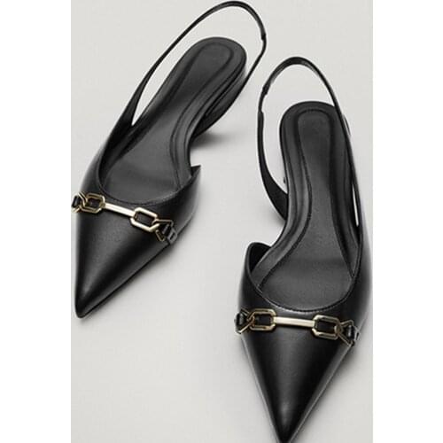 Jenny&Dave Sandals WomenShoes Women Sandals England office Lady Fashion Genuine Leather Cusp Shoes Woman Party Sandals Women