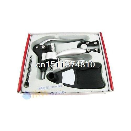 Wine Bottle Rabbit Opener Corkscrew Collar Pourer Set Lever Opener Gift Set