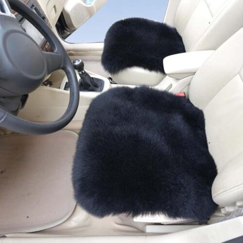 Black Faux Sheepskin Car Seat Home Cushion Fur Pad Cover Warm Mat
