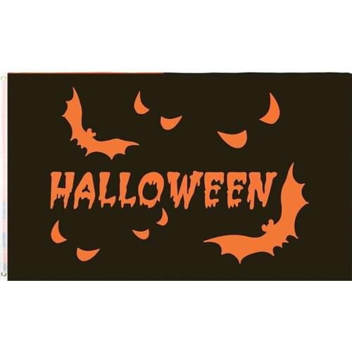 Halloween Flag direct factory Hanging 60x90cm/90x150cm/120x180cm Wholesale Trick or treat Pumpkin Ghost Flag banne