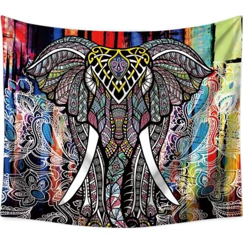 PLstar Cosmos Watercolor Elephants Tapestry 3D Printing Tapestrying Rectangular Home Decor Wall Hanging New style-10