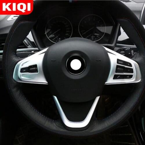 KIQI for BMW 2 Series 218i F45 F46 X1 F48 2016-2019 ABS Steering Wheel Button Panel Cover Trim for BMW X2 F47 2018 2019