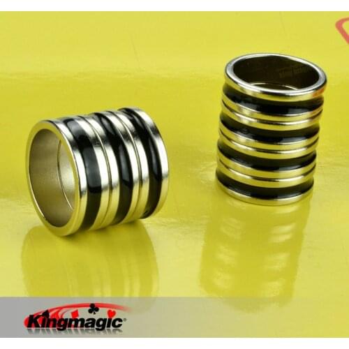 PK Ring Dual Black Line Strong Magnetic Ring Magic Props Magic Tricks Size 18 19 20 21mm