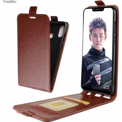 Business Style Pu leather phone case for Huawei Honor Play vertical flip Cover Card Slots Protective Phone Case