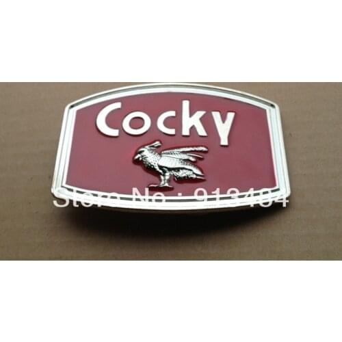 Cocky belt buckle with silver finish JF-B714 suitable for 4cm wideth belt with continous stock