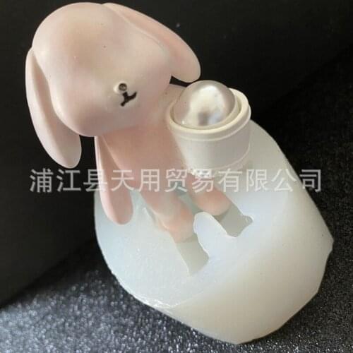Bunny Silicone Mold Plaster Epoxy Decoration Mold 15-988