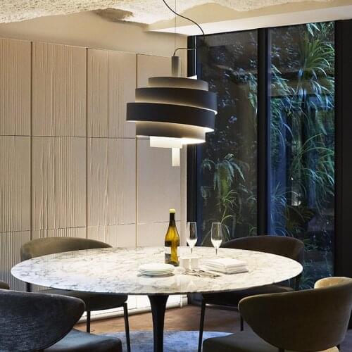 Spanish dining room lamp Nordic creative fashion living room bedroom art spiral dining table chandelier