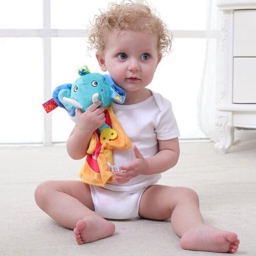 Cute cartoon animal hand puppet Baby Appease Sleeping Dolls Newborn Toys Comforting towel Plush Dolls Baby Toys Gifts