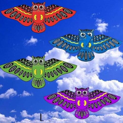 Cartoon Owl Bird Single Line Flying Kite Outdoor Fun Sports Children Toy Gift