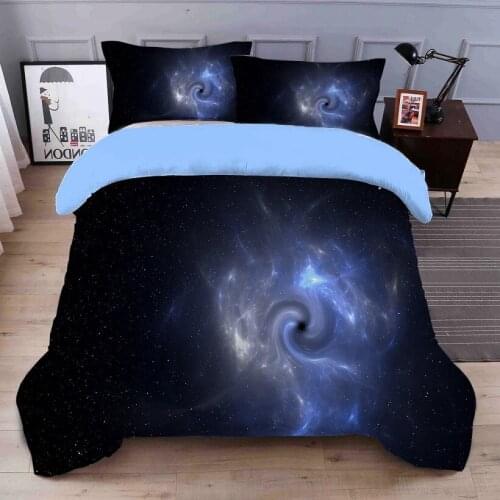 4Pieces California king size Galaxy duvet cover bedding set Pillow shams Ultra Soft Bed sheet single twin full queen king size