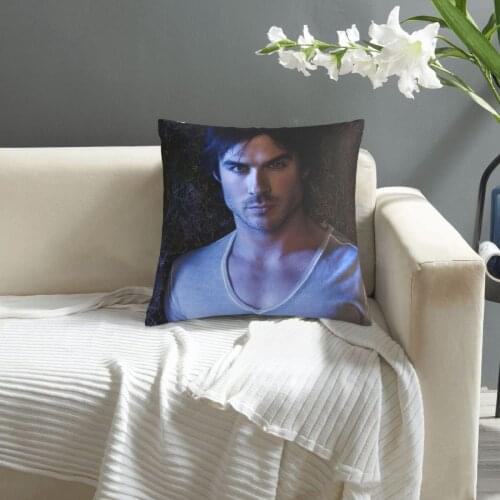 Damon Salvatore pillowcase printed cushion cover sofa waist pillow pillow cover
