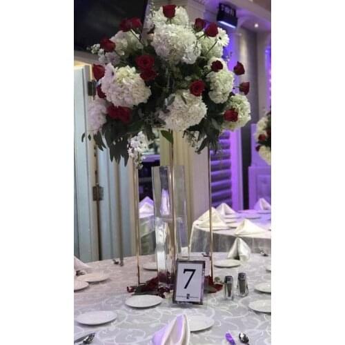 New style Gold Metal Wedding Flower Arrangement Stands for wedding table senyu01295