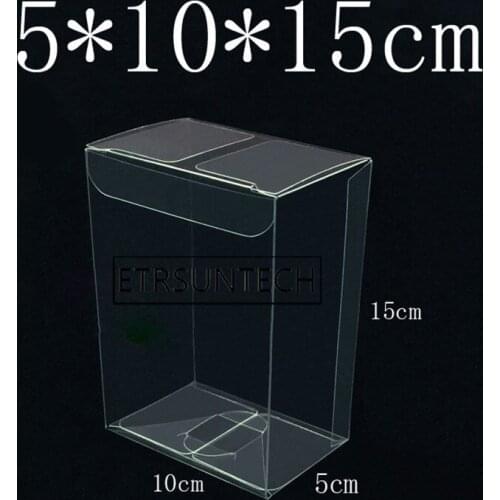 200pcs Clear PVC Plastic Gift Box / Baby Shoe Display Storage Transparent Packing Decoration Boxes 5*10*15cm