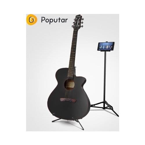 Poputar P1 40 inch Smart App-Controlled Wood Folk Guitar With Bag/Capo/Picks/Strings/Holder