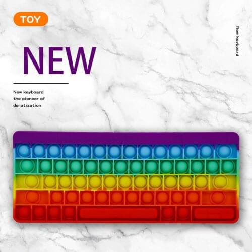 Hot Colorful Fidget Toy Keyboard Push Bubble Adults & Children Sensory Toys to Relieve Autism Toys For Adults And Children Gifts