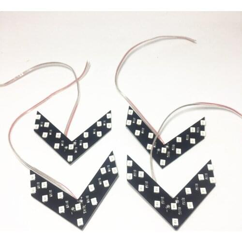 For 4Pcs Rearview Mirror Light 14 SMD LED Car motorbike Arrow Light LED Car Rear View Mirror Indicator Turn Signal Light 12V