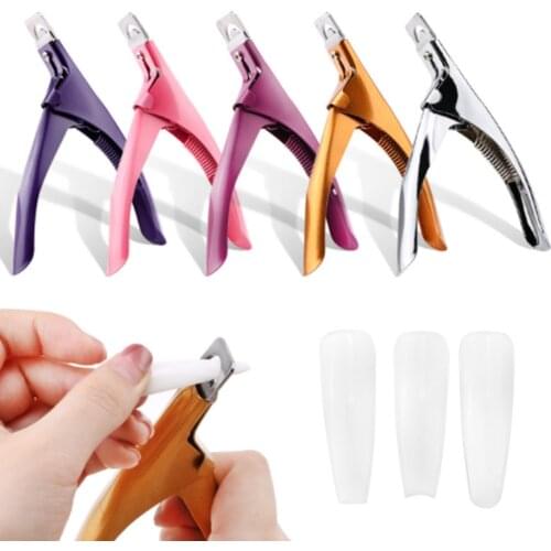 Professional Nail Art Clipper Special type U word False Tips Edge Cutters Manicure Stainless Steel Nail Art Tools