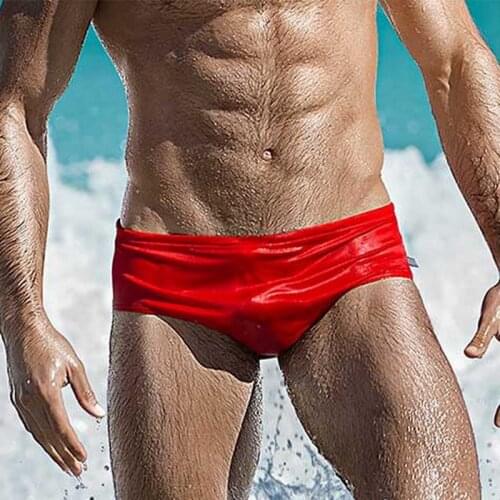 Man swimming Sexy swim trunks Fashion hot spring bathing suit Beach surf swim trunks Transparent gay underwear