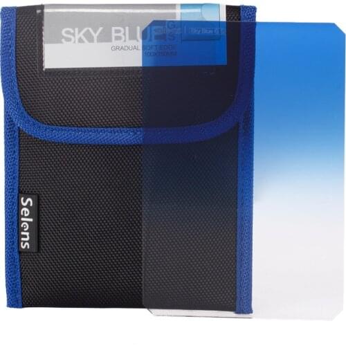 Selens Pro 100mm X150mm Camera Lens Square Filter Graduated Blue Color Variable ND Filter for Canon Nikon DSLR
