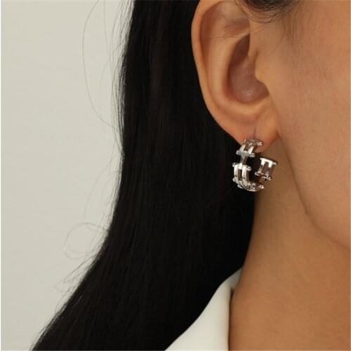 MANGOSKY Geometric C Shape Earrings Design Ear ring