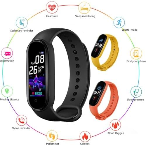 M5 Smart Watch Men Women Sport Watches Bluetooth Fitness Tracker Smart Bracelet Heart Rate Monitor Blood Pressure M5 SmartBand